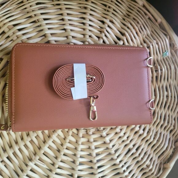 The Original STL Cross Body Clutch Wallet Brown New - Picture 3 of 6